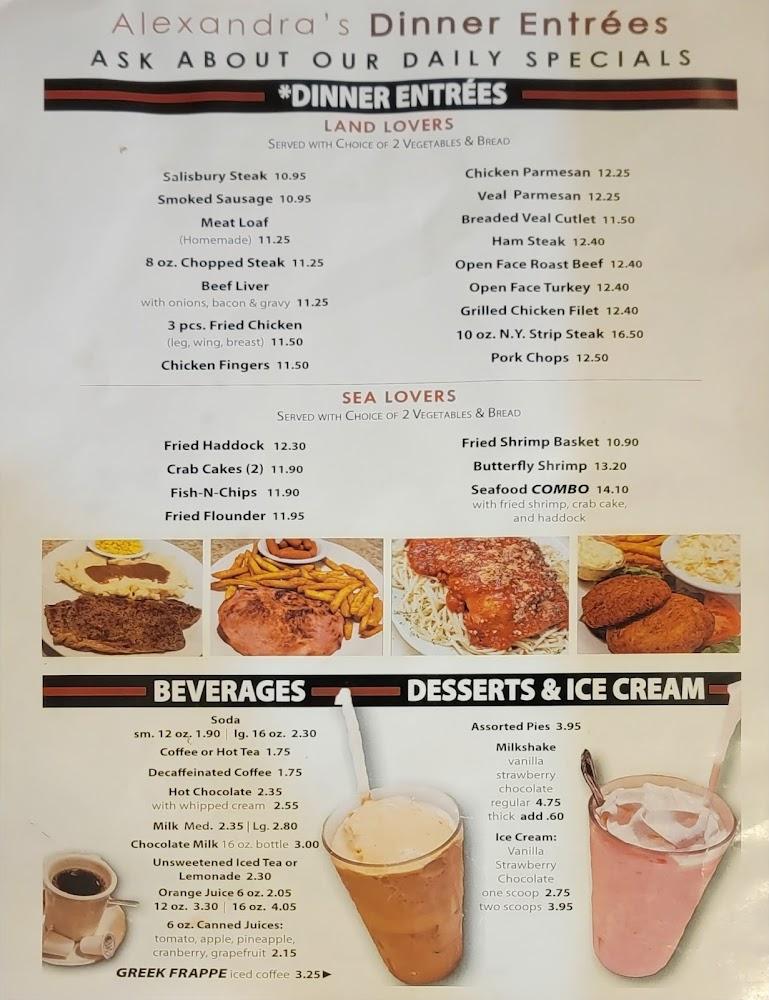 Alexandra's Bistro Menu image 1